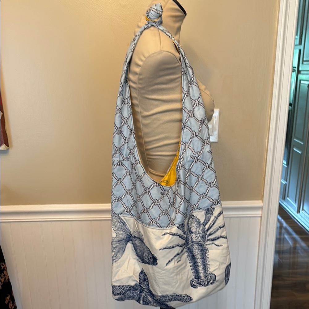 Blue and White Patterned Women's Bag